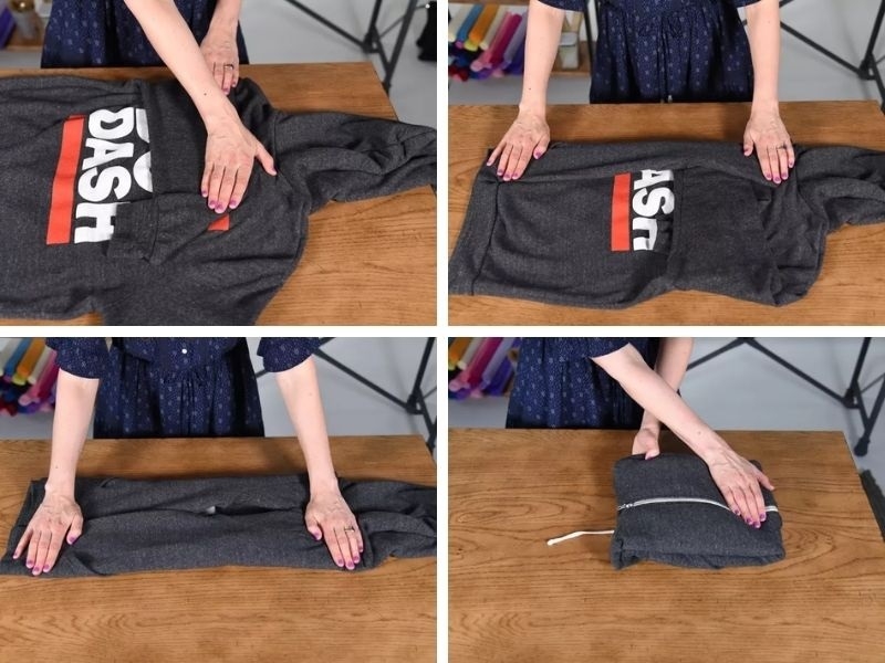 cách gấp áo hoodie 3