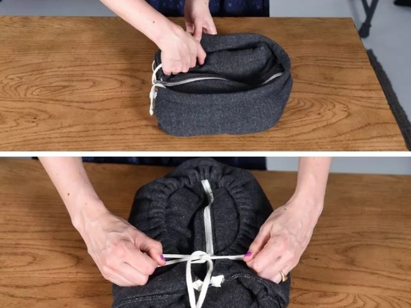 cách gấp áo hoodie 4