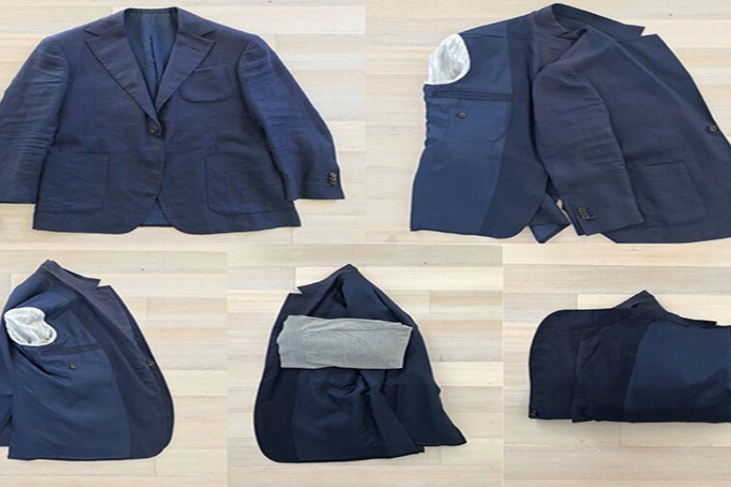 cách gấp áo vest 2