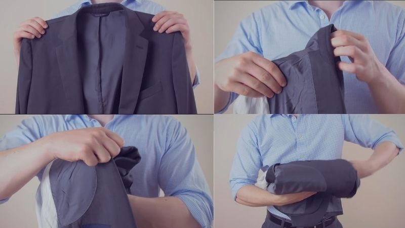 cách gấp áo vest 4