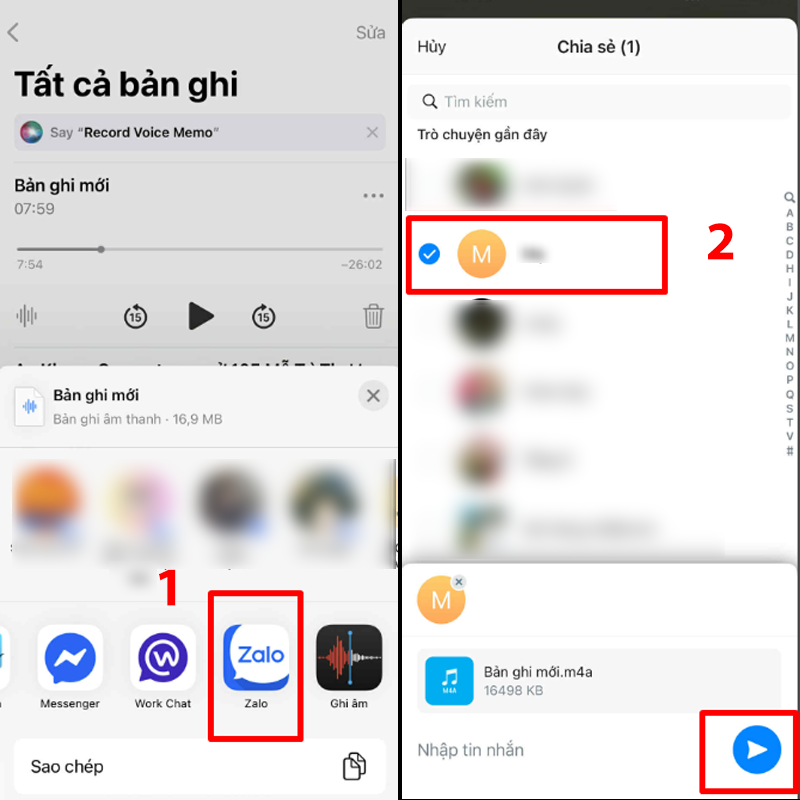cách gửi bản ghi âm qua Zalo (hình 3)