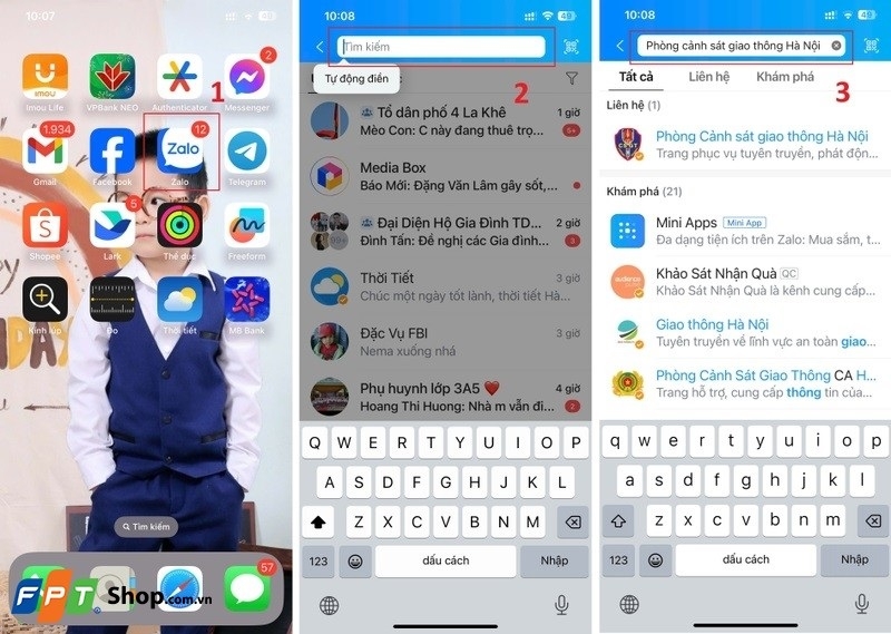 gửi hình ảnh vi phạm giao thông qua Zalo 1