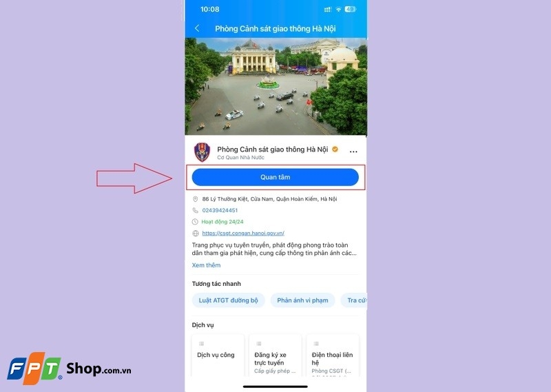 gửi hình ảnh vi phạm giao thông qua Zalo 2