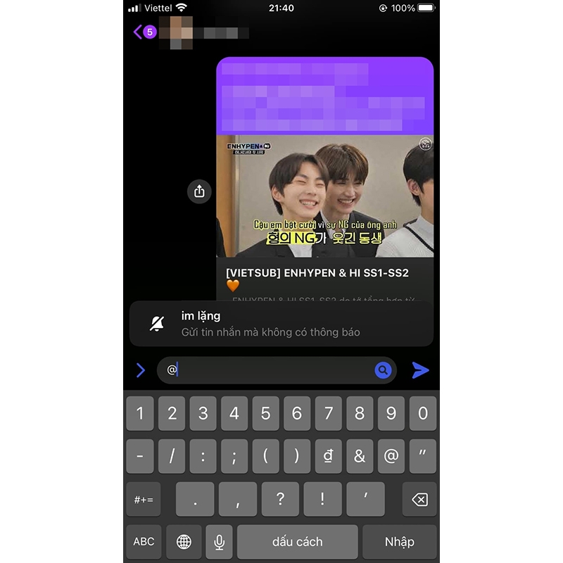 Cách gửi tin nhắn không hiện thông báo trên messenger (hình 3)