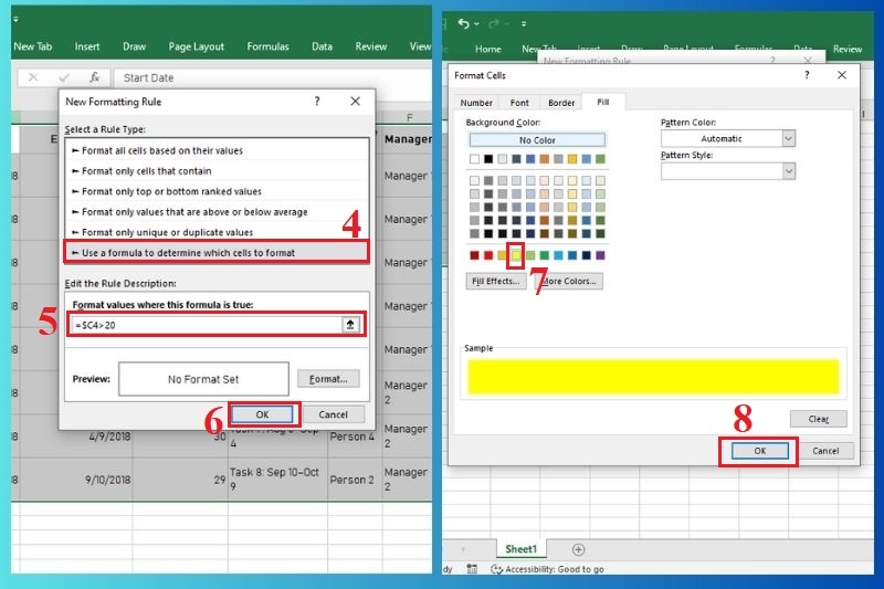 Cách highlight ô hoặc hàng trong Excel ảnh 11