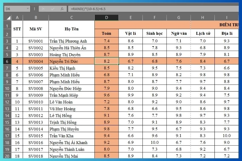 Cách highlight ô hoặc hàng trong Excel ảnh 1