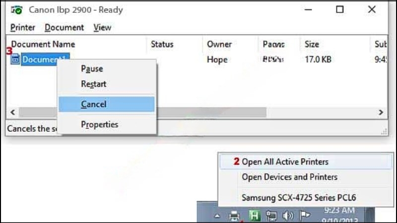 cách hủy lệnh máy in Canon 2900 hình 4