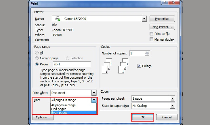 dieu chinh muc print