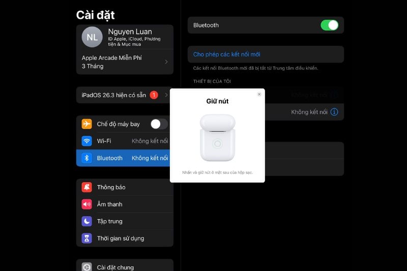 Cách kết nối AirPods với iPad ảnh 4