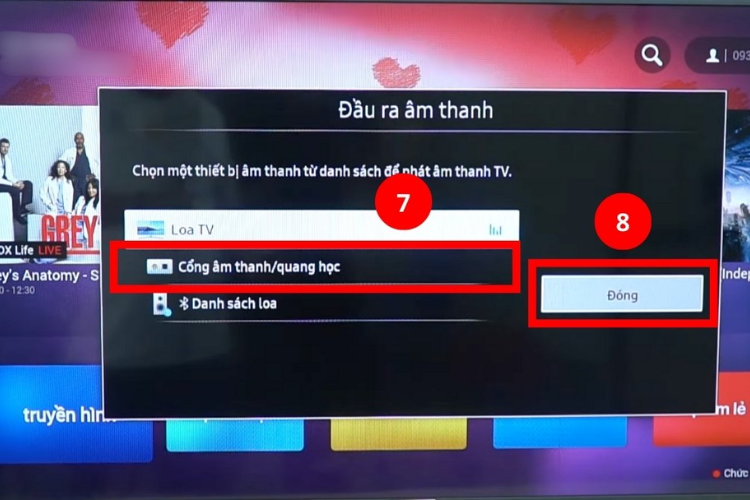 cách kết nối loa với tivi Samsung hình 3