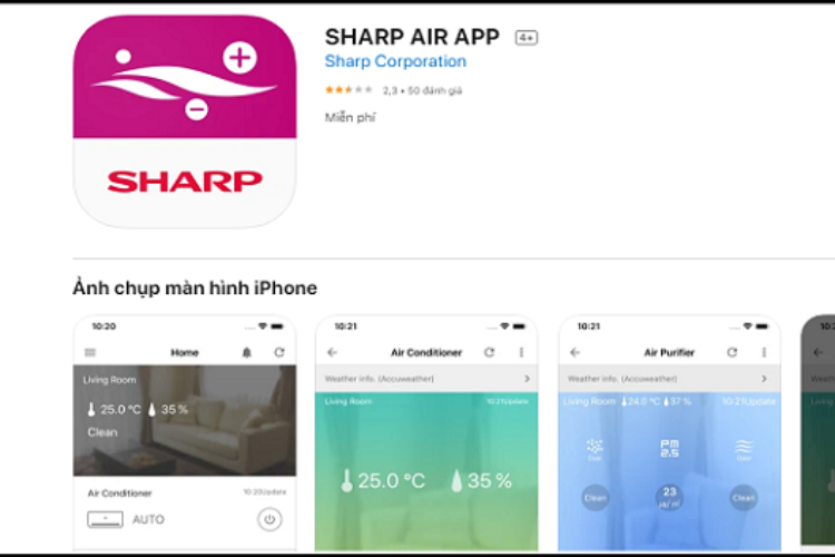 C&aacute;ch kết nối m&aacute;y lọc kh&ocirc;ng kh&iacute; Sharp với điện thoại h&igrave;nh 6