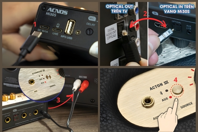 Cách kết nối micro với loa Marshall bằng dây