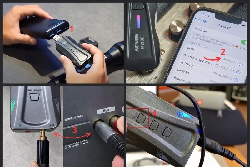 Cách kết nối micro không dây với loa Marshall