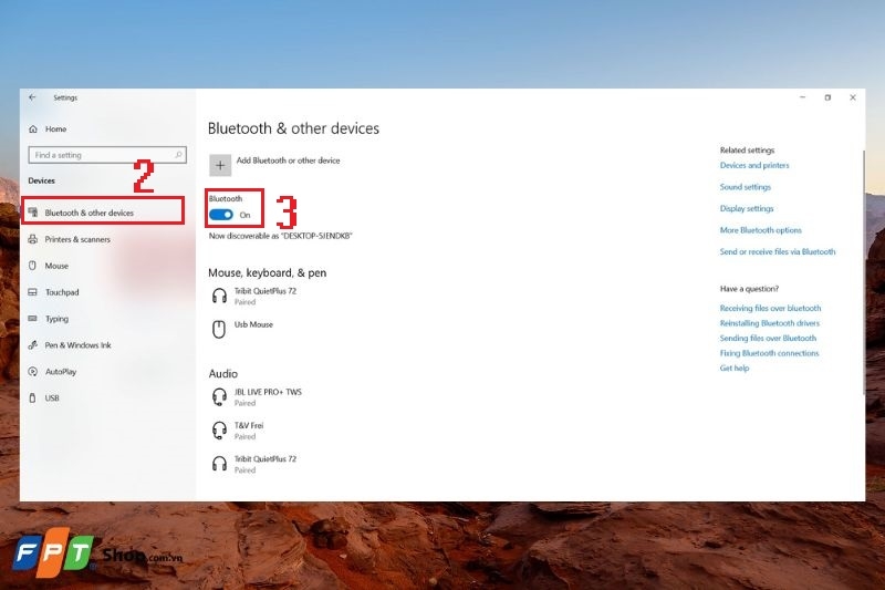 Cách kết nối tai nghe Bluetooth với laptop Dell ảnh 2