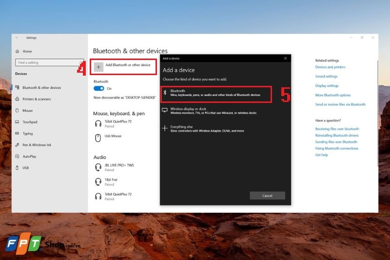 Cách kết nối tai nghe Bluetooth với laptop Dell ảnh 3