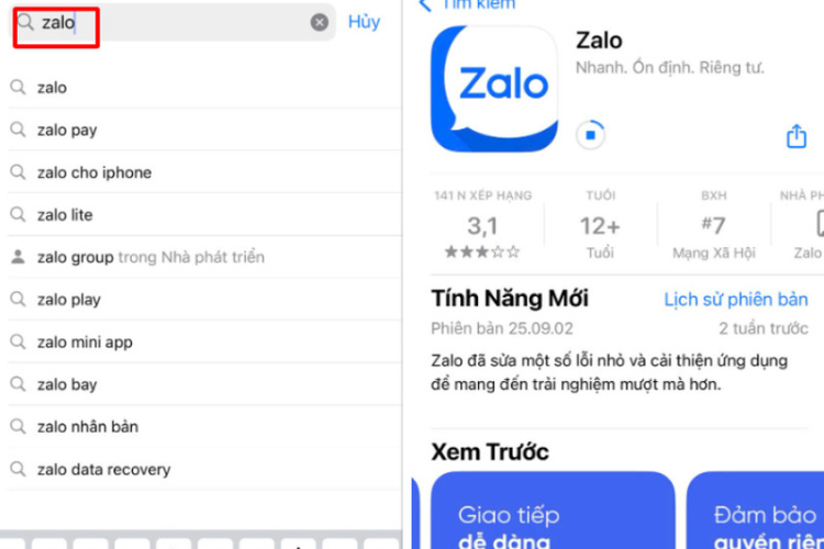 Gỡ và cài đặt lại Zalo