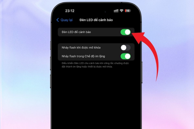Điện thoại bị nháy đèn báo tin nhắn chớp chớp hình 2