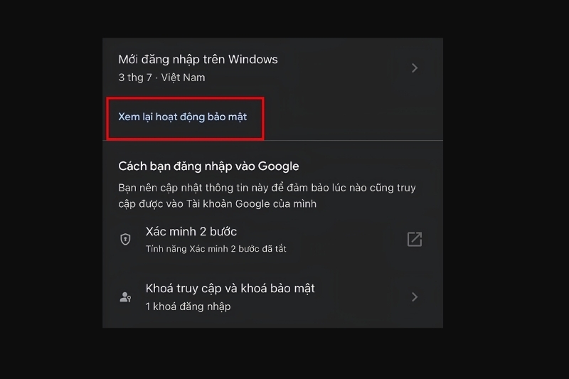 Cách kiểm tra tài khoản Google có bị hack không 5