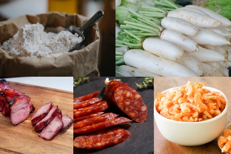 Nguyên liệu cần có để làm bánh củ cải