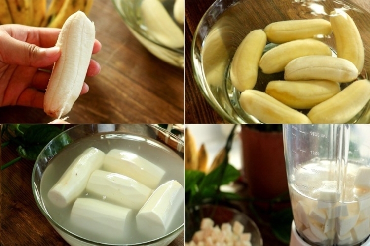 cách làm bánh sắn gói lá chuối hấp 1