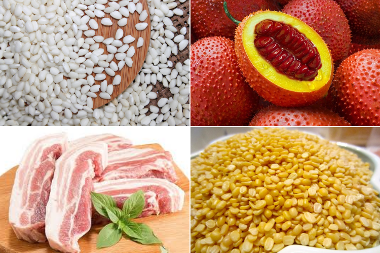 cách làm bánh tét gấc 2