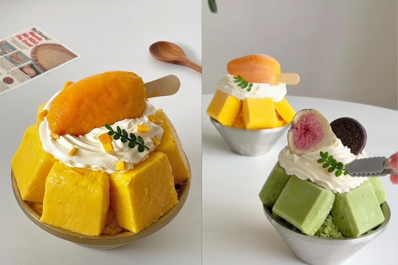 Các bước cần thực hiện để làm bingsu xoài matcha 4