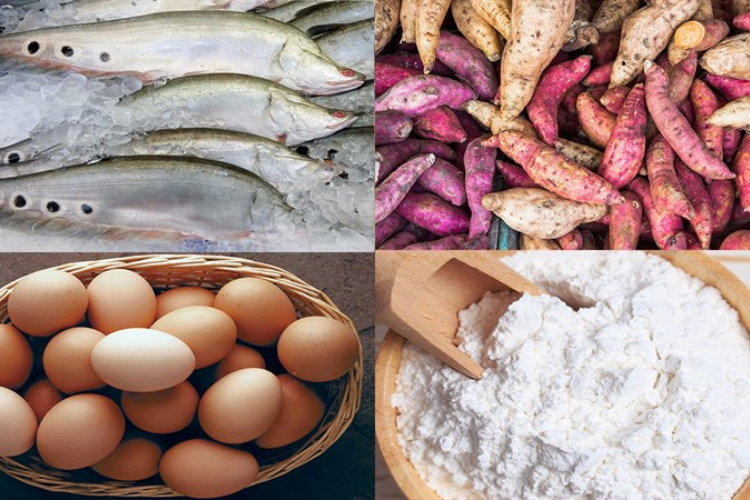 cách làm chả cá thác lác bọc khoai lang 2