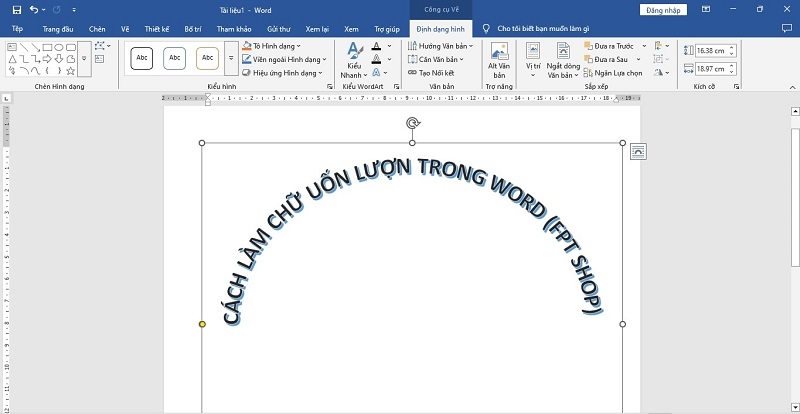 Cách làm chữ uốn lượn trong Word ảnh 1