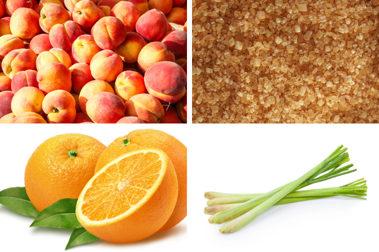 Cách làm đào ngâm, trà đào cam sả hình 2