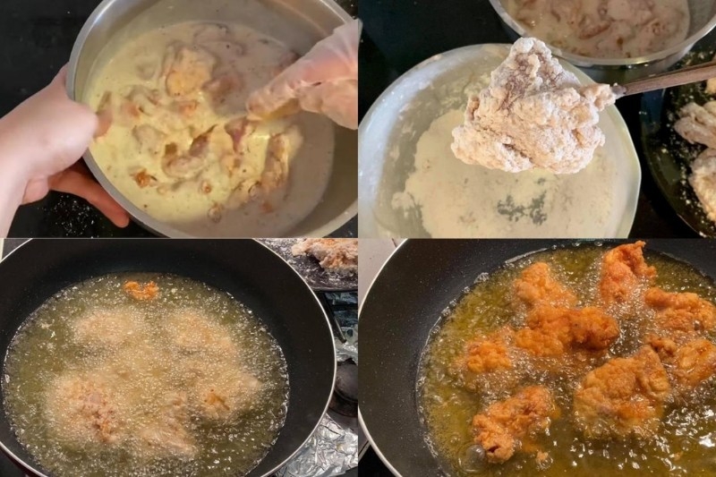 cách làm gà rán sốt cay 5