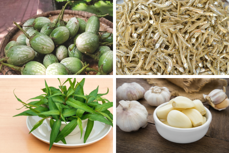 cách làm gỏi cà đắng cá khô hình 2