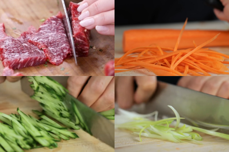 cách làm gỏi cuốn bò nướng 4
