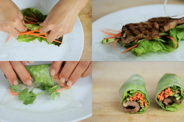 cách làm gỏi cuốn bò nướng 6