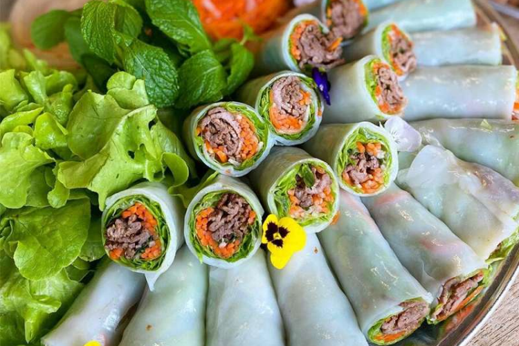 cách làm gỏi cuốn bò nướng 2