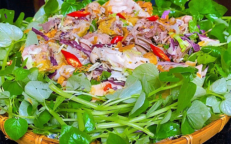 Cách làm gỏi gà rau càng cua (hình 14)