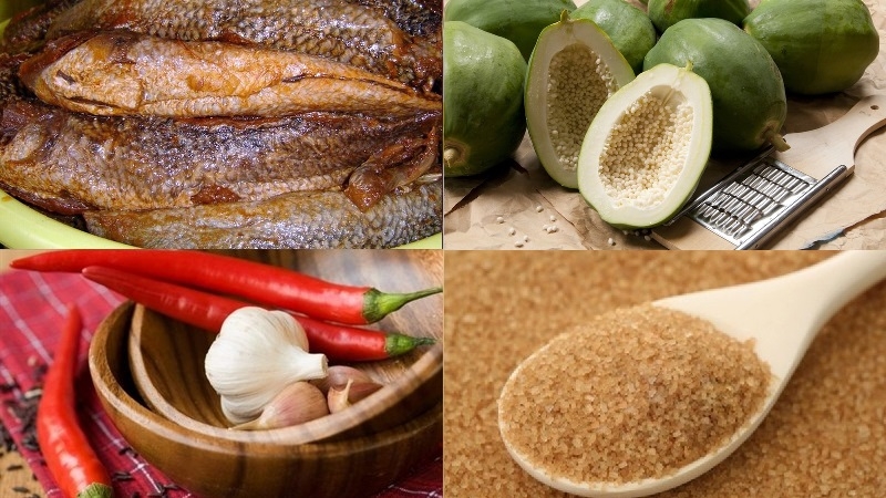 cách làm mắm thái cá lóc 1