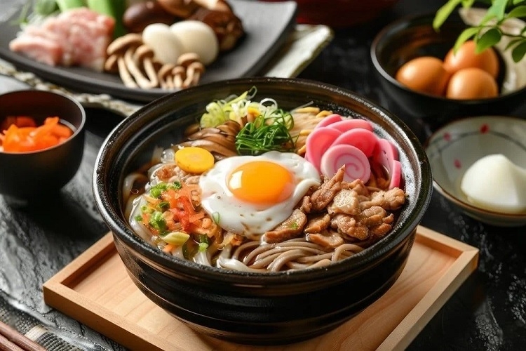 cách làm mì udon trứng trần