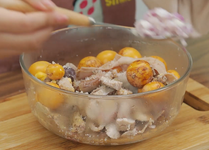 Cách làm miến nấu lòng mề gà kiểu Bắc 5