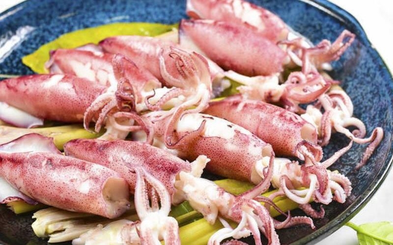 mực hấp sả