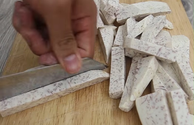 Cách làm mứt khoai môn 6