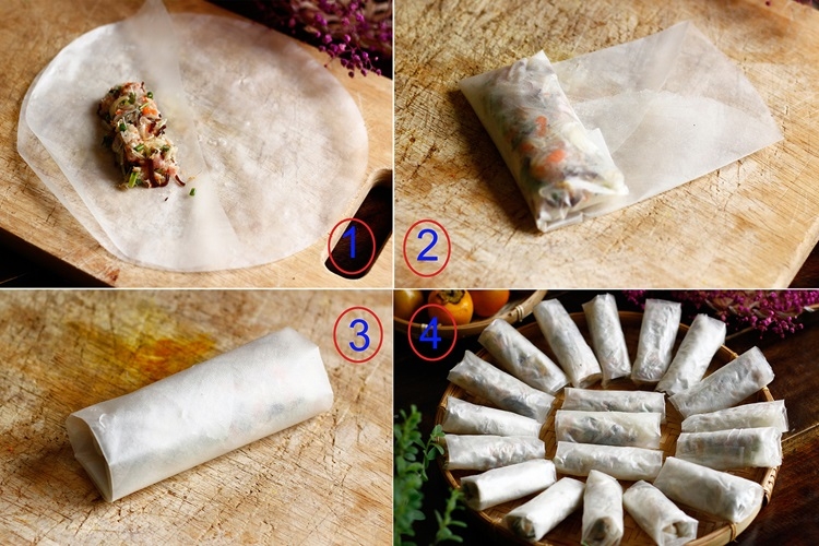 cách làm nem gà 3