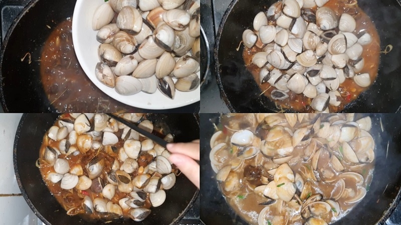 cách làm ngao xào me.2