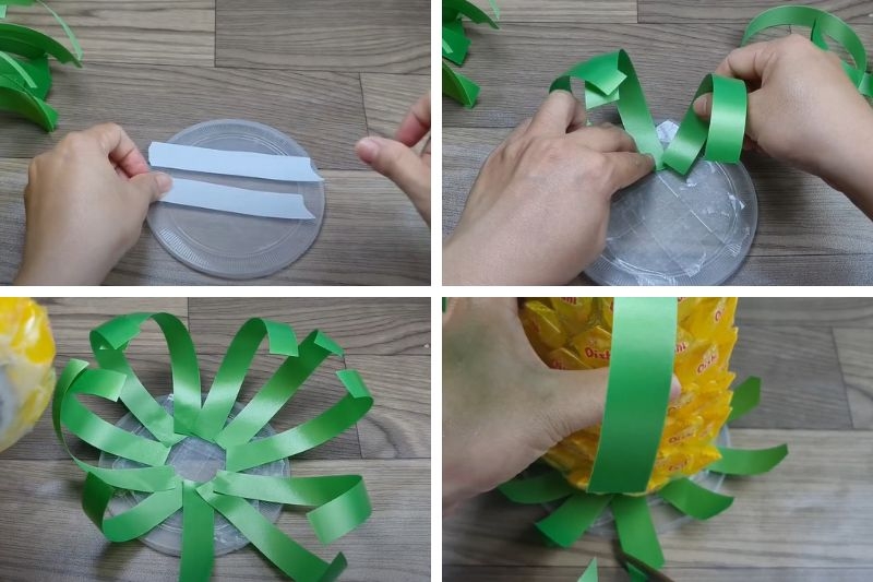 Cách làm quả dứa bằng kẹo ảnh 10