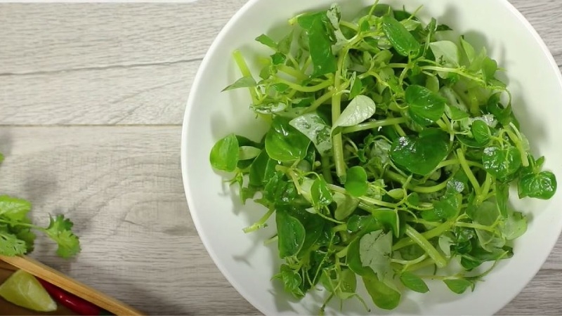 cách làm rau càng cua trộn trứng 5
