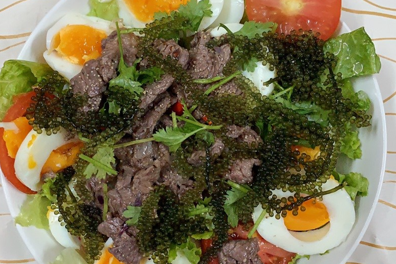 làm salad rong nho (hình 12)