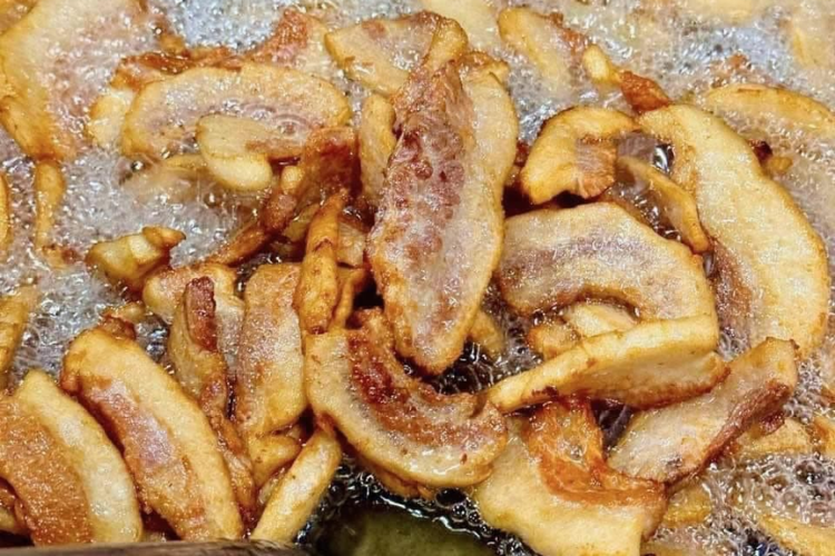 cách làm tóp mỡ thịt ba chỉ da giòn 4