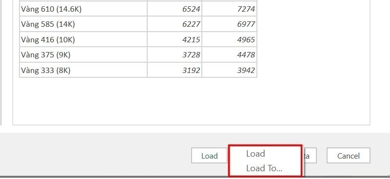cách lấy dữ liệu từ web vào Excel hình 6