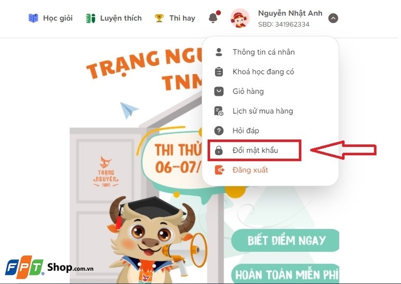 Cách lấy lại mật khẩu Trạng Nguyên Tiếng Việt - Hình 5