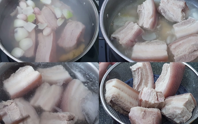 cách luộc thịt ba chỉ 3