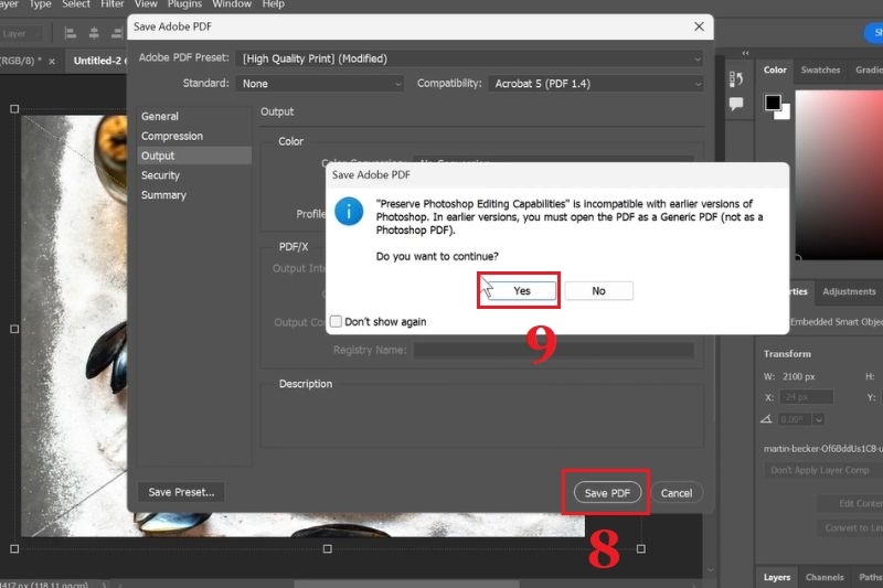 Cách lưu file PDF trong Photoshop ảnh 7